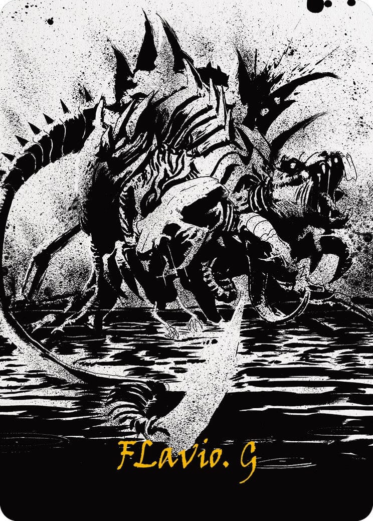 Karumonix, the Rat King Art Card (Gold-Stamped Signature) [Phyrexia: All Will Be One Art Series] MTG Single Magic: The Gathering  | Multizone: Comics And Games