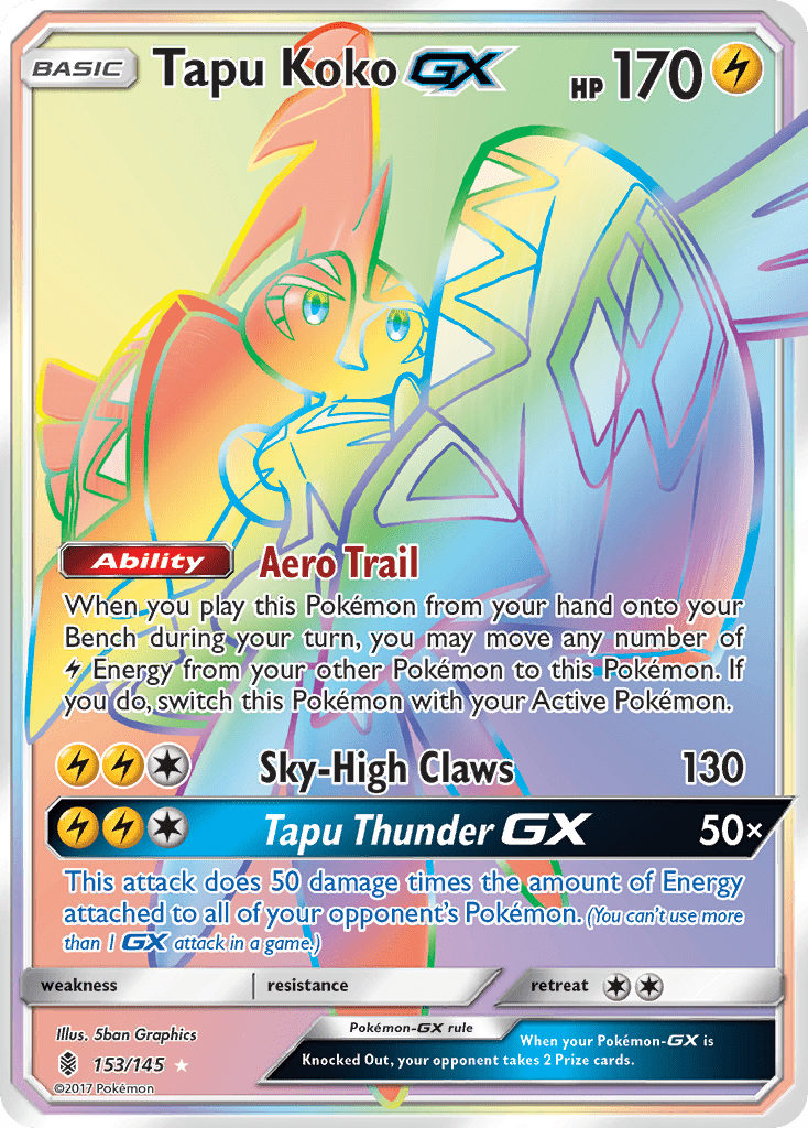 Tapu Koko GX (153/145) [Sun & Moon: Guardians Rising] Pokemon Single Pokémon  | Multizone: Comics And Games