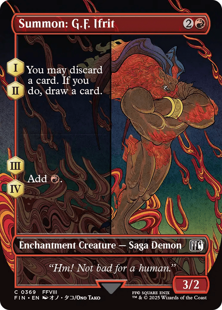 Summon: G.F. Ifrit (Borderless) [FINAL FANTASY] MTG Single Magic: The Gathering  | Multizone: Comics And Games