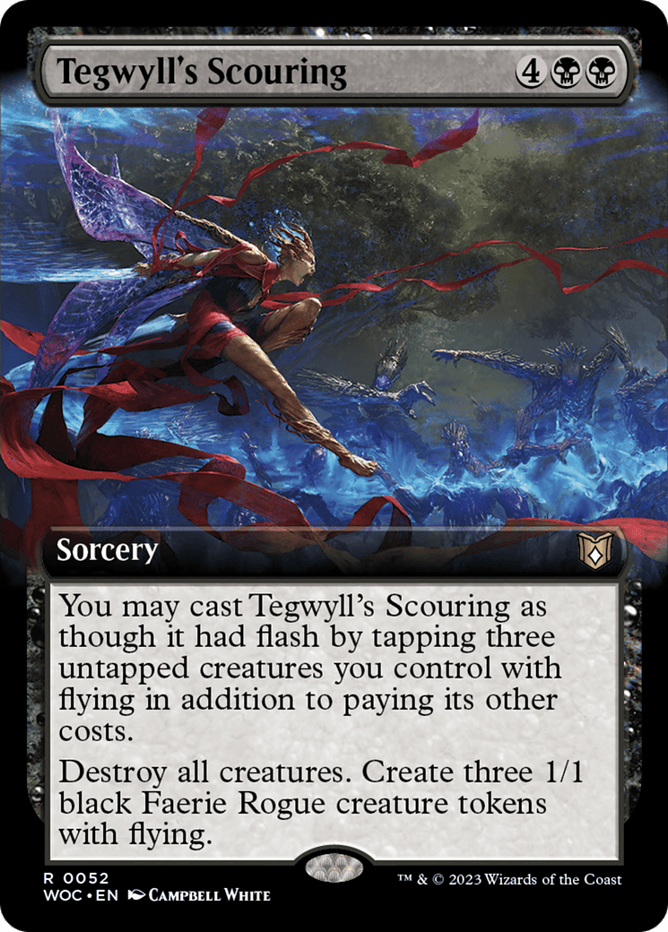 Tegwyll's Scouring (Extended Art) [Wilds of Eldraine Commander] MTG Single Magic: The Gathering  | Multizone: Comics And Games