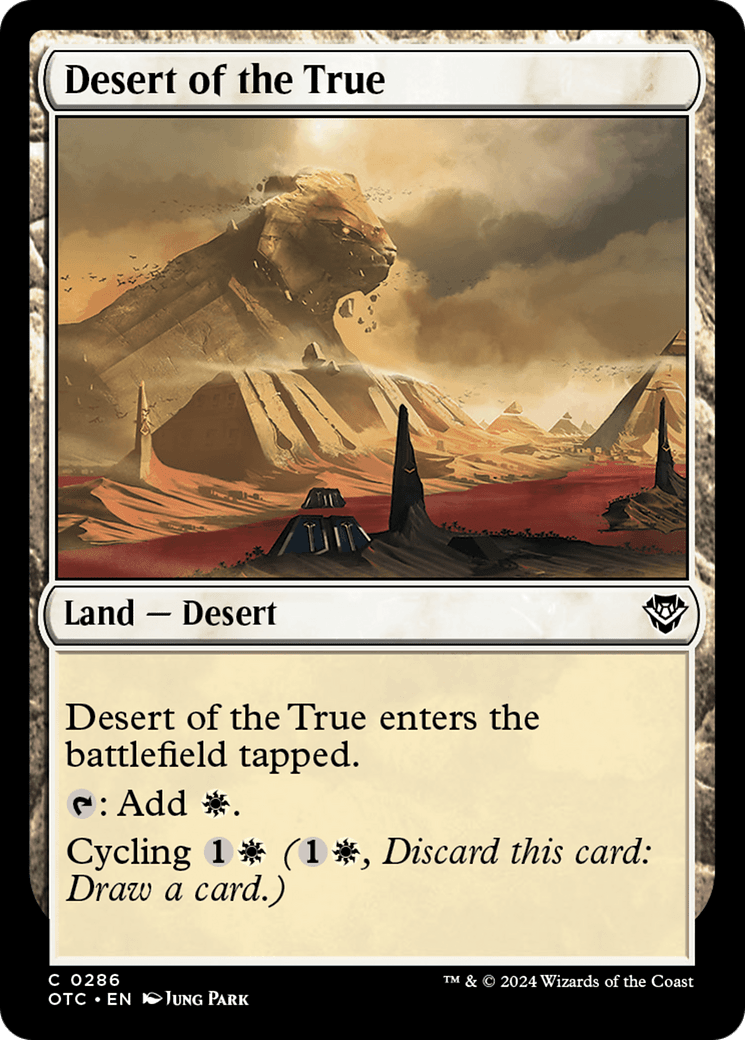 Desert of the True [Outlaws of Thunder Junction Commander] MTG Single Magic: The Gathering  | Multizone: Comics And Games