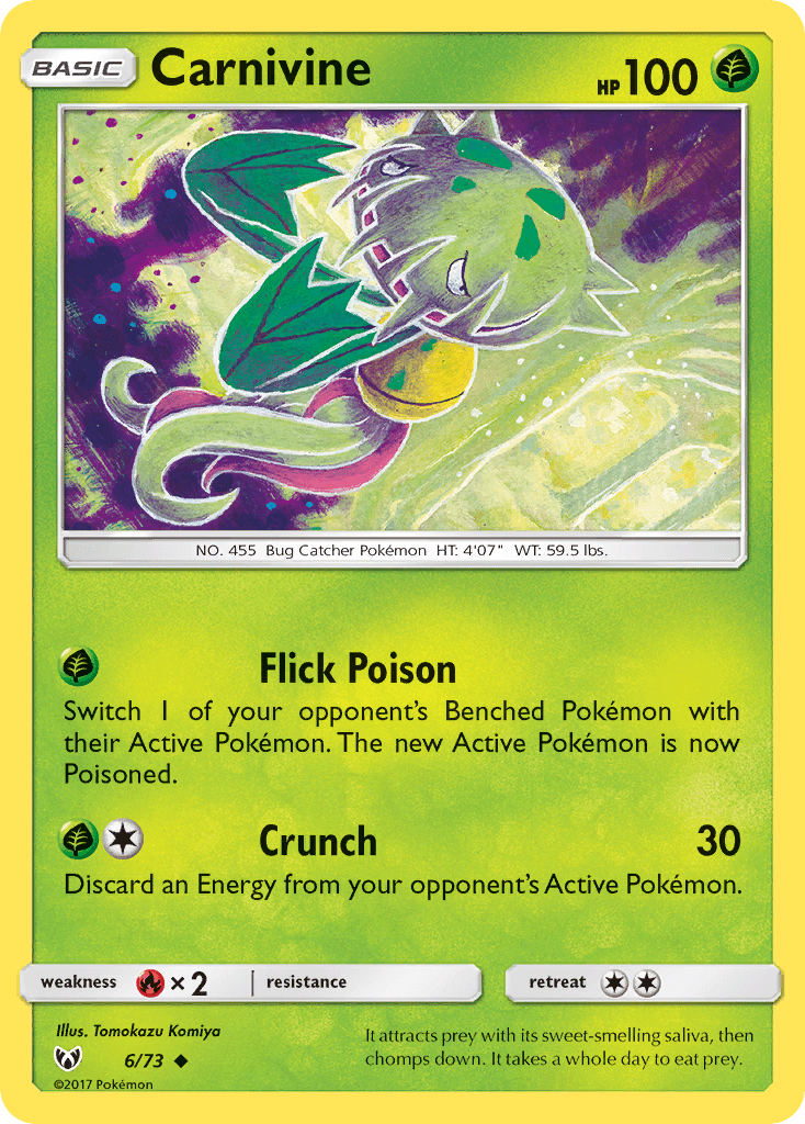 Carnivine (6/73) [Sun & Moon: Shining Legends] Pokemon Single Pokémon  | Multizone: Comics And Games