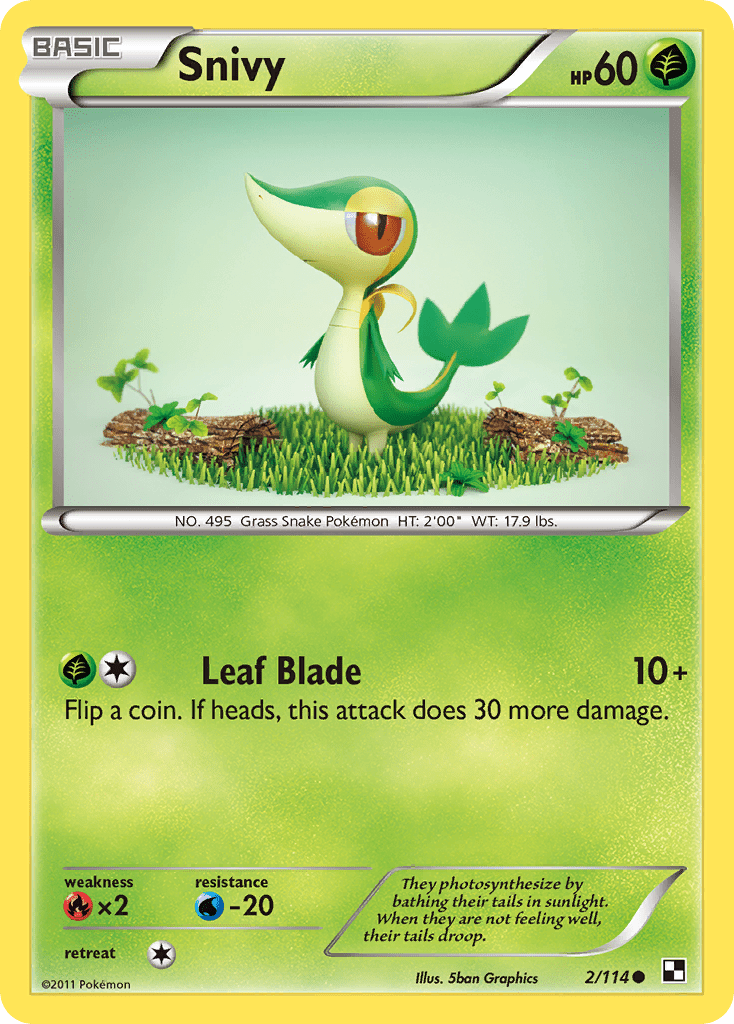 Snivy (2/114) [Black & White: Base Set] Pokemon Single Pokémon  | Multizone: Comics And Games