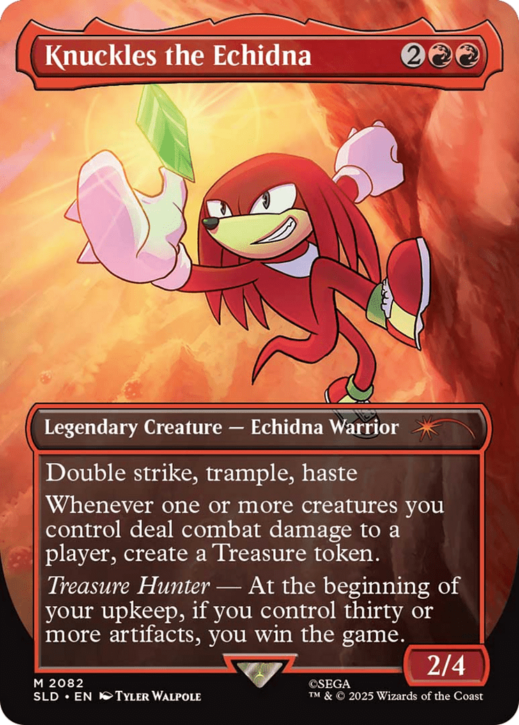 Knuckles the Echidna (Rainbow Foil) [Secret Lair Drop Series] MTG Single Magic: The Gathering  | Multizone: Comics And Games