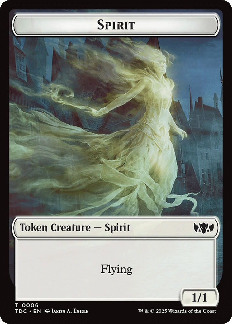 Spirit // Treasure Double-Sided Token [Tarkir: Dragonstorm Commander Tokens] MTG Single Magic: The Gathering  | Multizone: Comics And Games