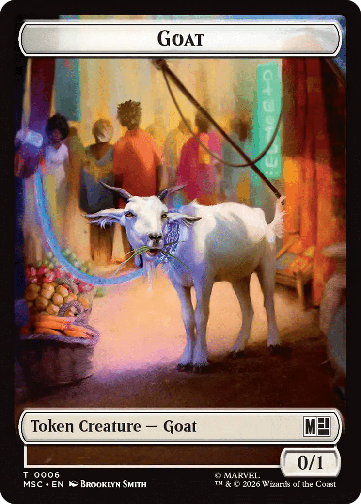 Soldier // Goat Double-Sided Token [Marvel Super Heroes Commander Tokens] MTG Single Magic: The Gathering  | Multizone: Comics And Games