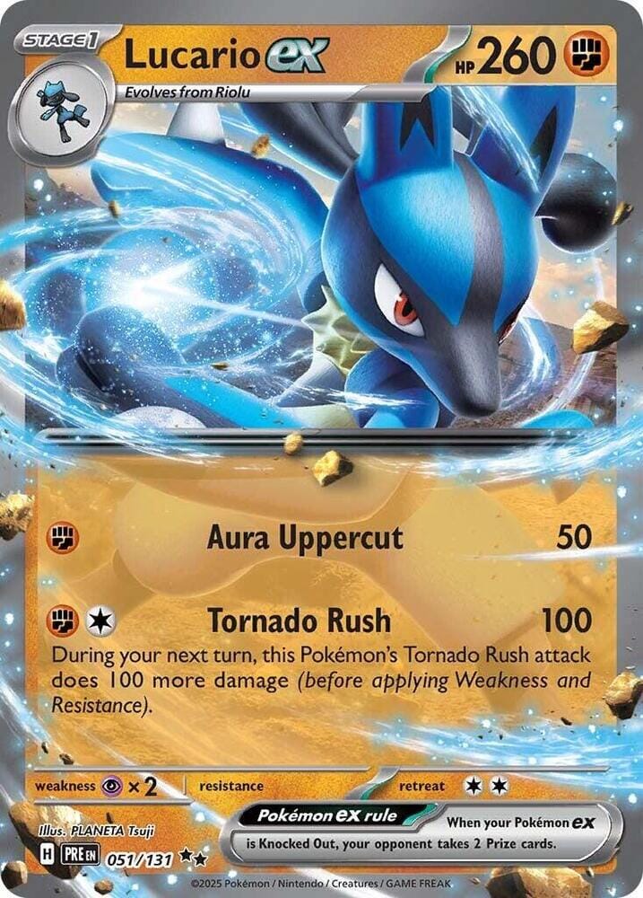 Lucario ex (051/131) [Scarlet & Violet: Prismatic Evolutions] Pokemon Single Pokémon  | Multizone: Comics And Games