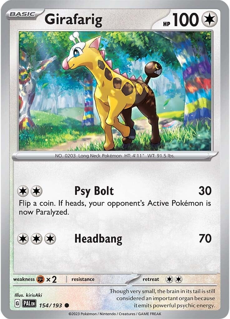 Girafarig (154/193) [Scarlet & Violet: Paldea Evolved] Pokemon Single Pokémon  | Multizone: Comics And Games