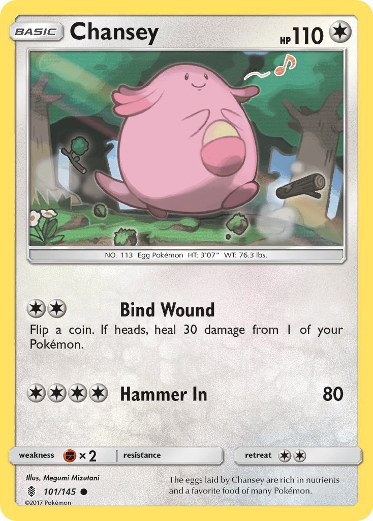 Chansey (101/145) [Sun & Moon: Guardians Rising] Pokemon Single Pokémon  | Multizone: Comics And Games