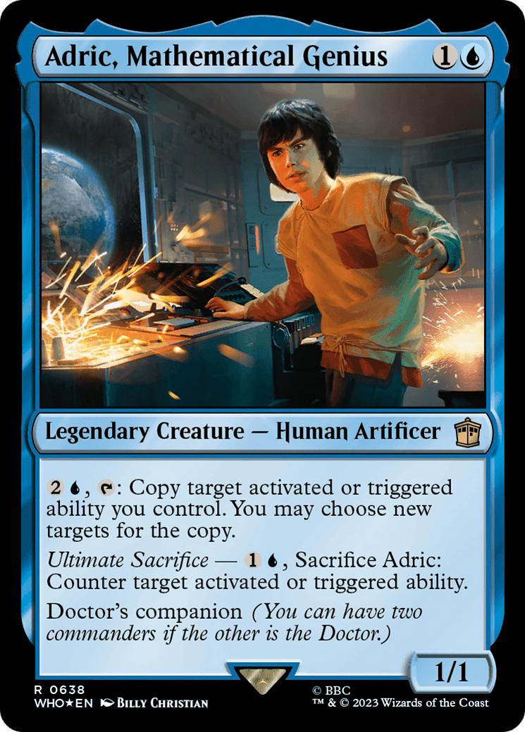 Adric, Mathematical Genius (Surge Foil) [Doctor Who] MTG Single Magic: The Gathering  | Multizone: Comics And Games