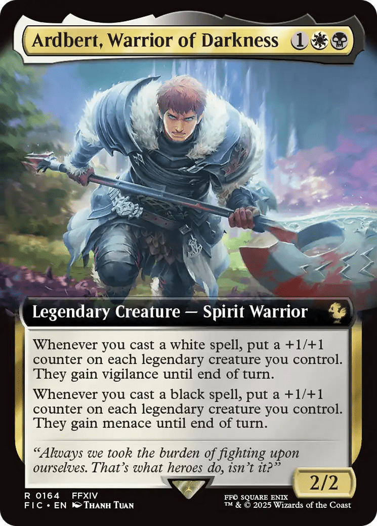 Ardbert, Warrior of Darkness (Extended Art) [FINAL FANTASY Commander] MTG Single Magic: The Gathering  | Multizone: Comics And Games