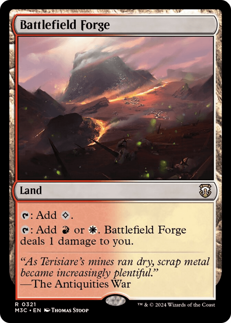 Battlefield Forge (Ripple Foil) [Modern Horizons 3 Commander] MTG Single Magic: The Gathering  | Multizone: Comics And Games