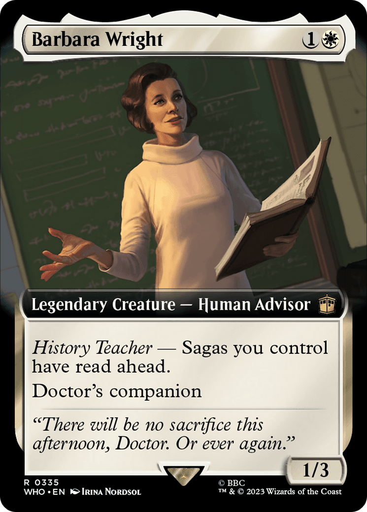 Barbara Wright (Extended Art) [Doctor Who] MTG Single Magic: The Gathering  | Multizone: Comics And Games
