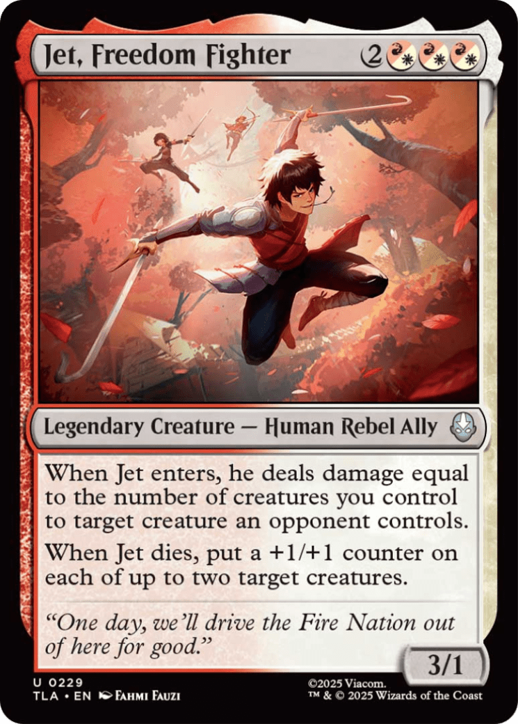 Jet, Freedom Fighter [Avatar: The Last Airbender] MTG Single Magic: The Gathering  | Multizone: Comics And Games