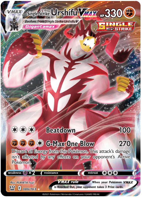 Single Strike Urshifu VMAX (086/163) (Jumbo Card) [Sword & Shield: Battle Styles] Pokemon Single Pokémon  | Multizone: Comics And Games