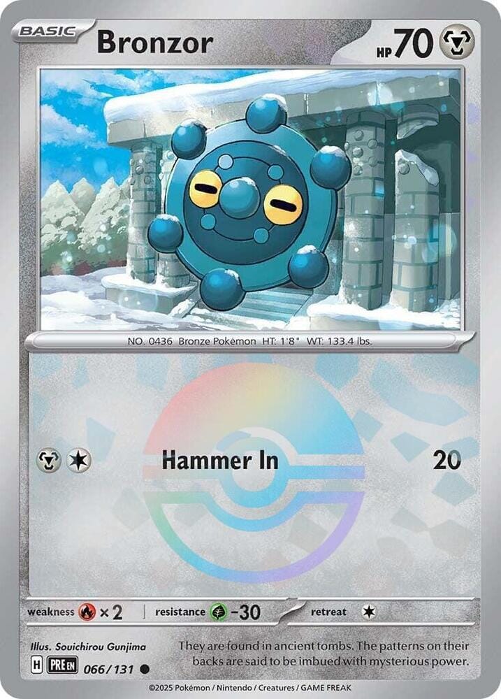 Bronzor (066/131) (Poke Ball Pattern) [Scarlet & Violet: Prismatic Evolutions] Pokemon Single Pokémon  | Multizone: Comics And Games