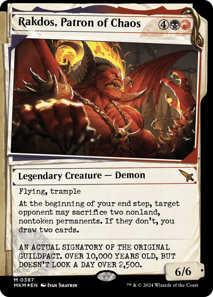 Rakdos, Patron of Chaos (Showcase) (Invisible Ink) [Murders at Karlov Manor] MTG Single Magic: The Gathering  | Multizone: Comics And Games