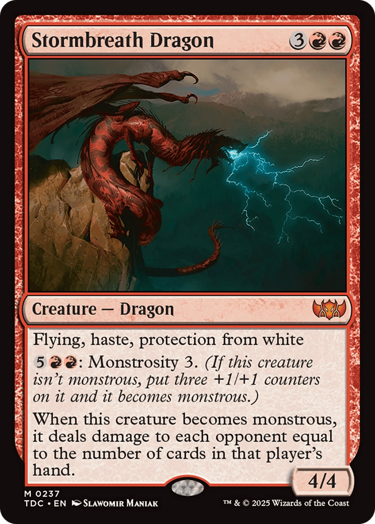 Stormbreath Dragon [Tarkir: Dragonstorm Commander] MTG Single Magic: The Gathering  | Multizone: Comics And Games
