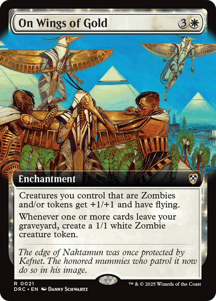 On Wings of Gold (Extended Art) [Aetherdrift Commander] MTG Single Magic: The Gathering  | Multizone: Comics And Games