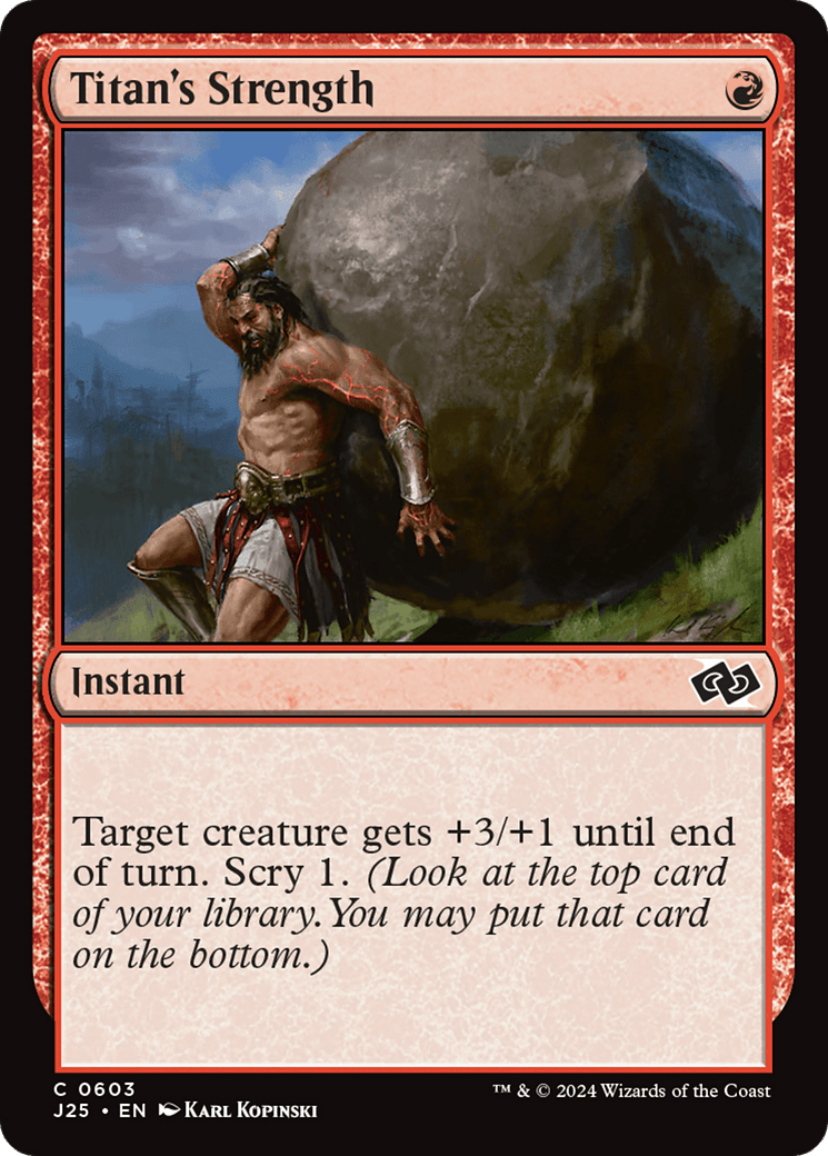 Titan's Strength [Foundations Jumpstart] MTG Single Magic: The Gathering  | Multizone: Comics And Games