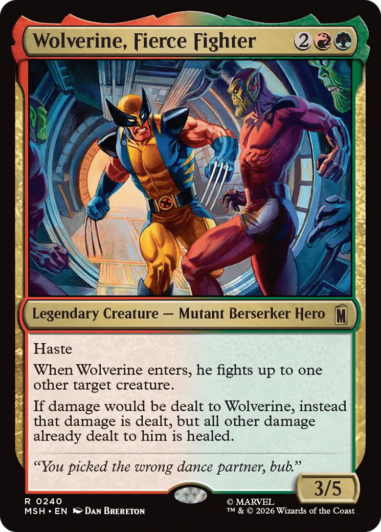 Wolverine, Fierce Fighter [Marvel Super Heroes] MTG Single Magic: The Gathering  | Multizone: Comics And Games