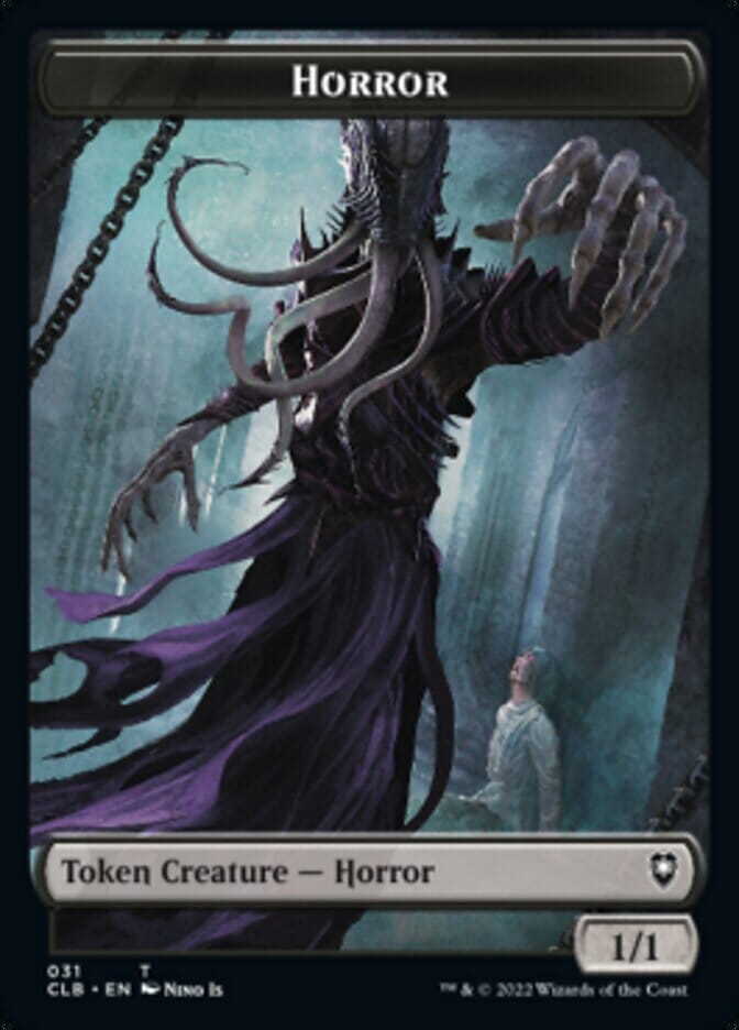 Horror // Centaur Double-Sided Token [Commander Legends: Battle for Baldur's Gate Tokens] MTG Single Magic: The Gathering  | Multizone: Comics And Games