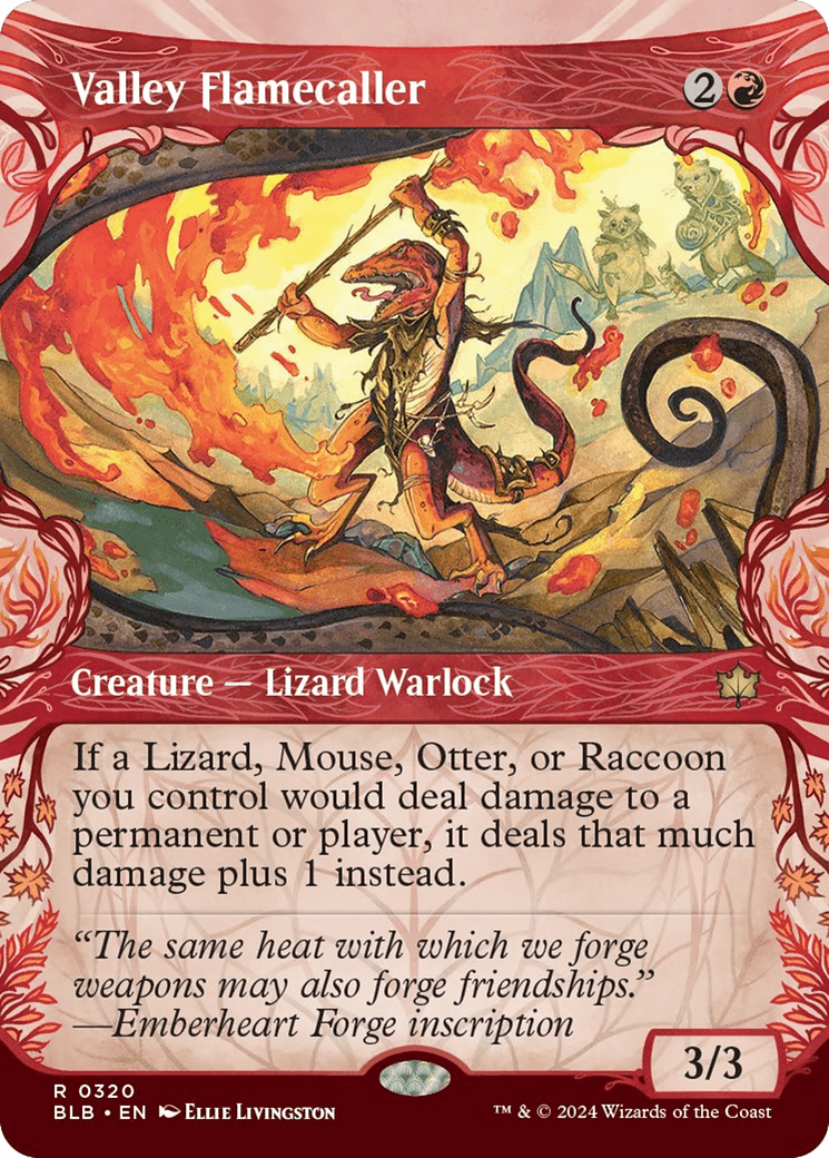 Valley Flamecaller (Showcase) [Bloomburrow] MTG Single Magic: The Gathering  | Multizone: Comics And Games