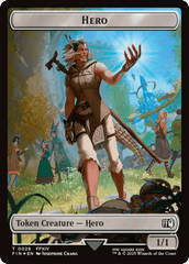 Spirit // Hero (0026) Double-Sided Token (Surge Foil) [FINAL FANTASY Commander Tokens] MTG Single Magic: The Gathering  | Multizone: Comics And Games