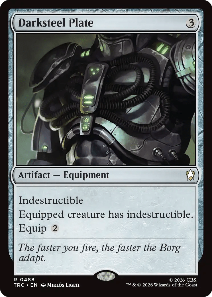 Darksteel Plate (Surge Foil) [Star Trek Commander] MTG Single Magic: The Gathering  | Multizone: Comics And Games