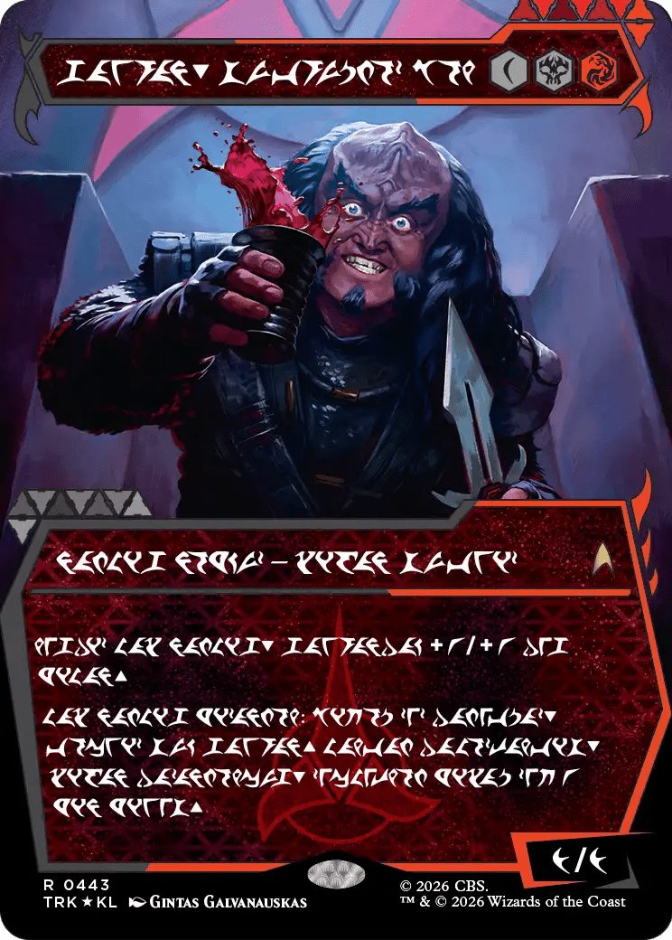 Gowron, Eager for Battle (Showcase) (Klingon) [Star Trek] MTG Single Magic: The Gathering  | Multizone: Comics And Games
