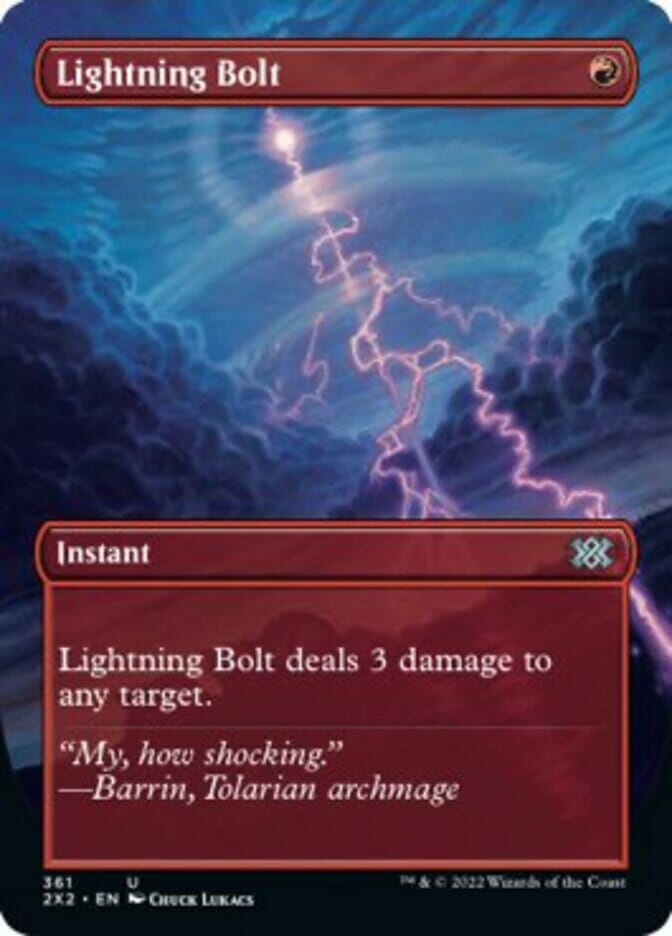 Lightning Bolt (Borderless Alternate Art) [Double Masters 2022] MTG Single Magic: The Gathering  | Multizone: Comics And Games