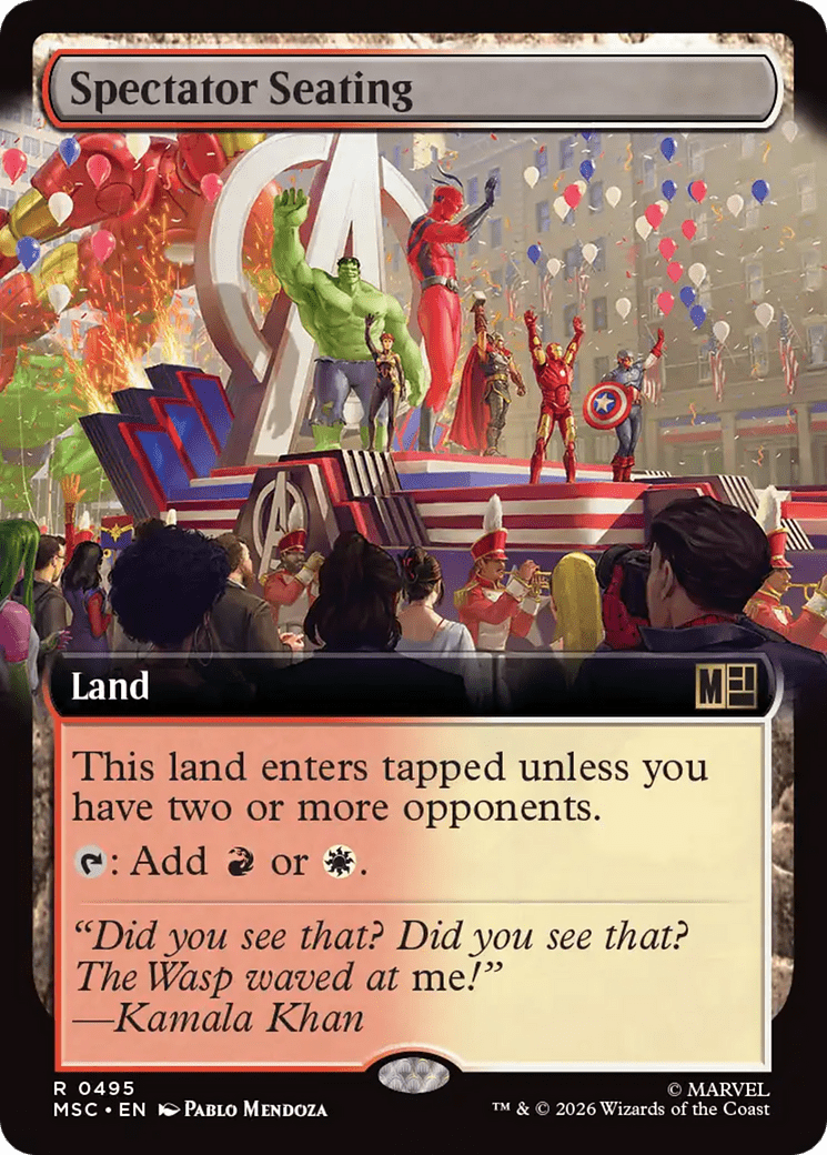 Spectator Seating (Extended Art) [Marvel Super Heroes Commander] MTG Single Magic: The Gathering  | Multizone: Comics And Games
