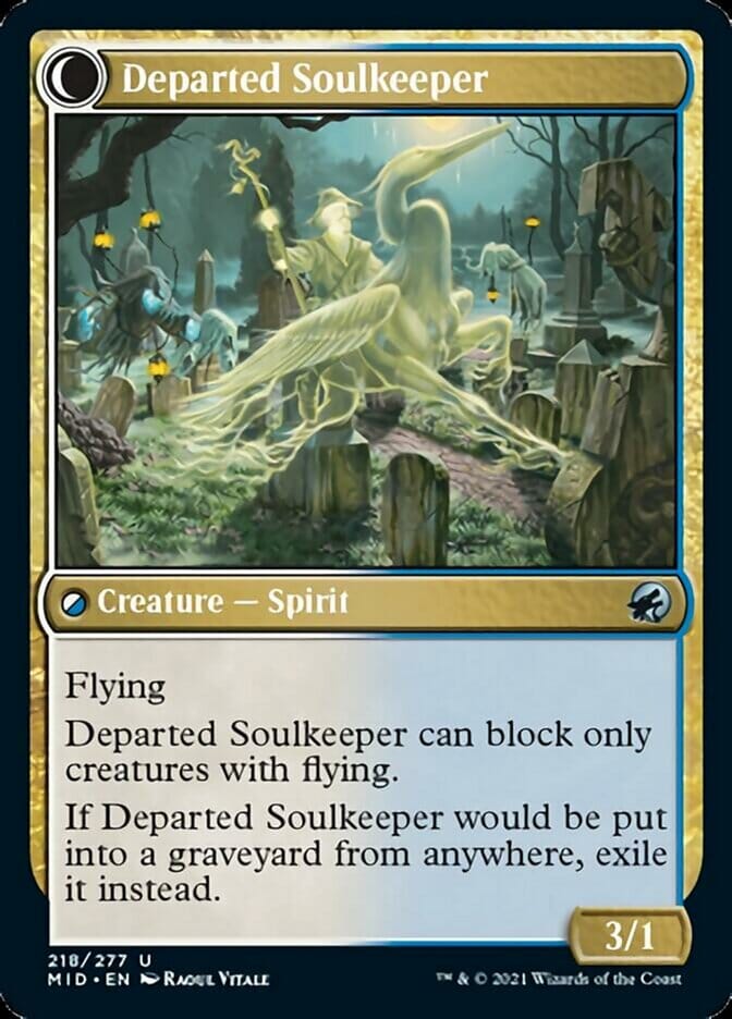 Devoted Grafkeeper // Departed Soulkeeper [Innistrad: Midnight Hunt] MTG Single Magic: The Gathering  | Multizone: Comics And Games