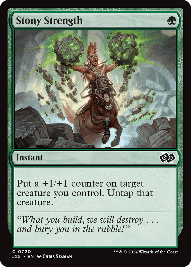 Stony Strength [Foundations Jumpstart] MTG Single Magic: The Gathering  | Multizone: Comics And Games