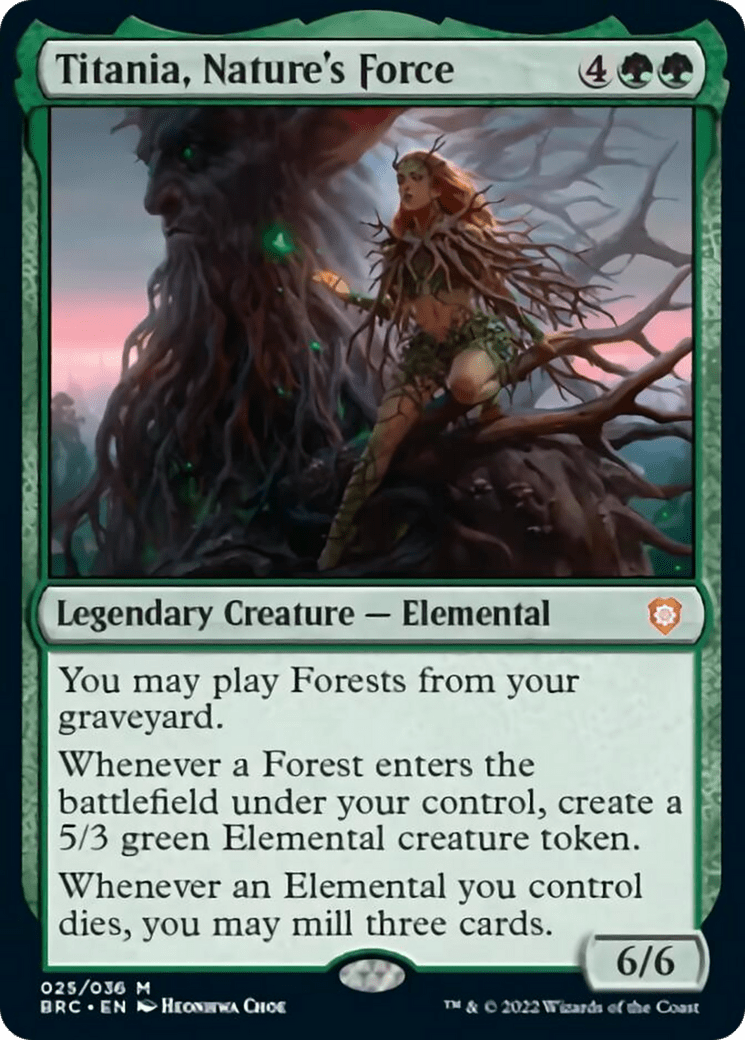 Titania, Nature's Force [The Brothers' War Commander] MTG Single Magic: The Gathering  | Multizone: Comics And Games