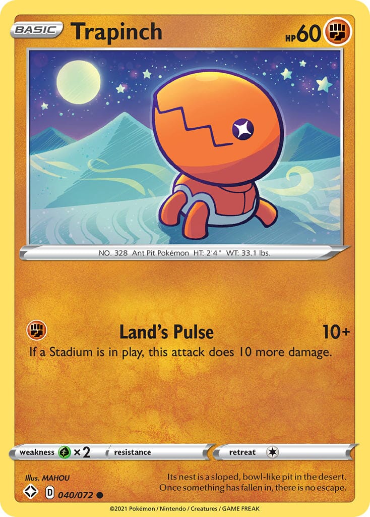 Trapinch (040/072) [Sword & Shield: Shining Fates] Pokemon Single Pokémon  | Multizone: Comics And Games