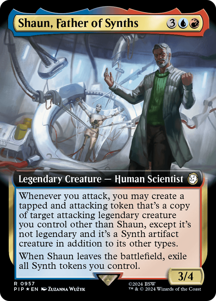 Shaun, Father of Synths (Extended Art) (Surge Foil) [Fallout] MTG Single Magic: The Gathering  | Multizone: Comics And Games