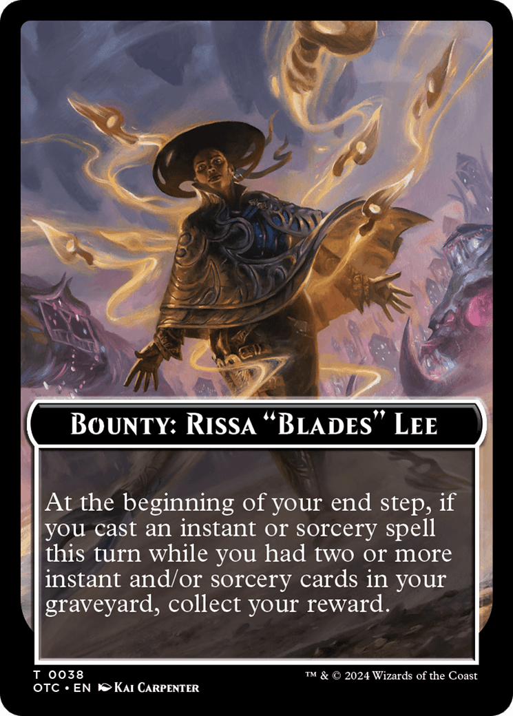 Bounty: Rissa "Blades" Lee // Bounty Rules Double-Sided Token [Outlaws of Thunder Junction Commander Tokens] MTG Single Magic: The Gathering  | Multizone: Comics And Games