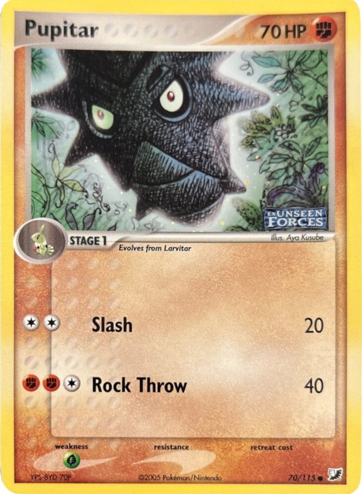 Pupitar (70/115) (Stamped) [EX: Unseen Forces] Pokemon Single Pokémon  | Multizone: Comics And Games