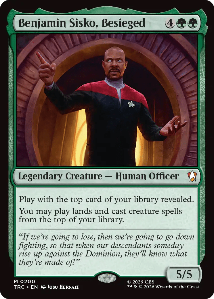 Benjamin Sisko, Besieged [Star Trek Commander] MTG Single Magic: The Gathering  | Multizone: Comics And Games