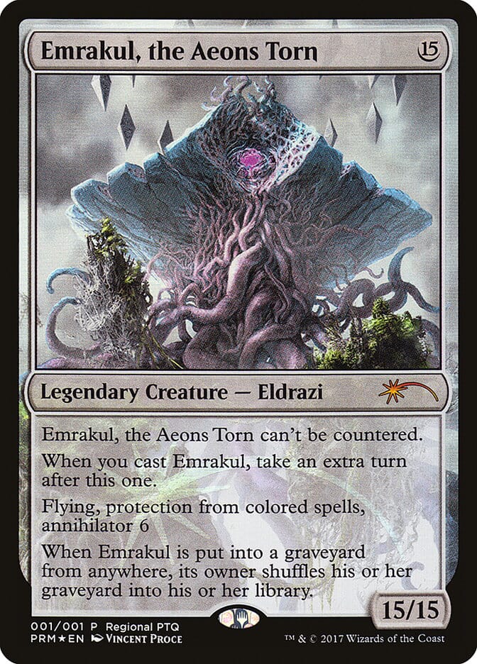 Emrakul, the Aeons Torn (Regional PTQ) [Pro Tour Promos] MTG Single Magic: The Gathering  | Multizone: Comics And Games