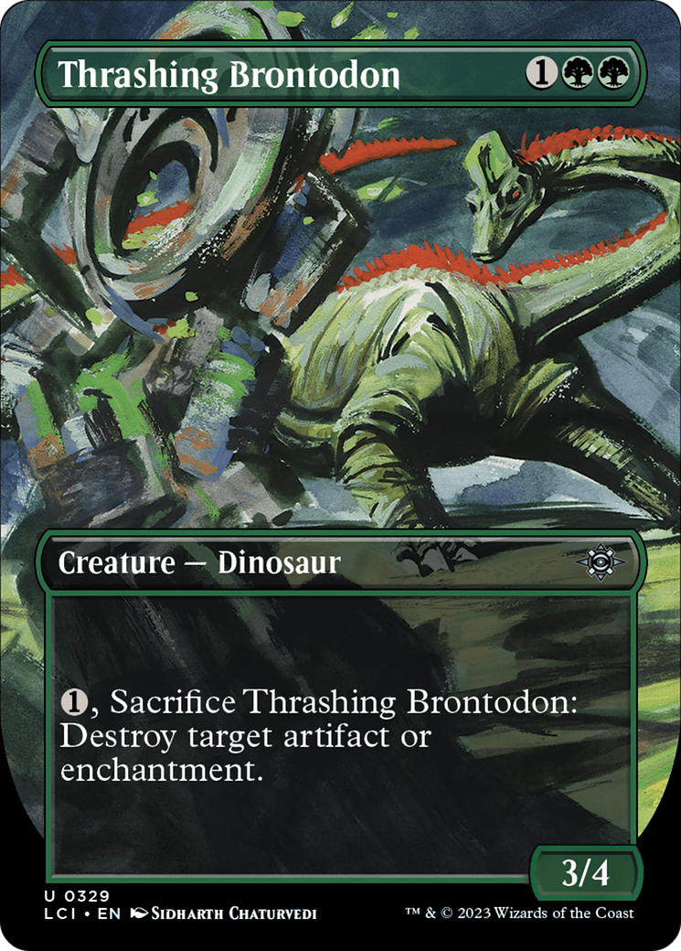 Thrashing Brontodon (Borderless) [The Lost Caverns of Ixalan] | Multizone: Comics And Games