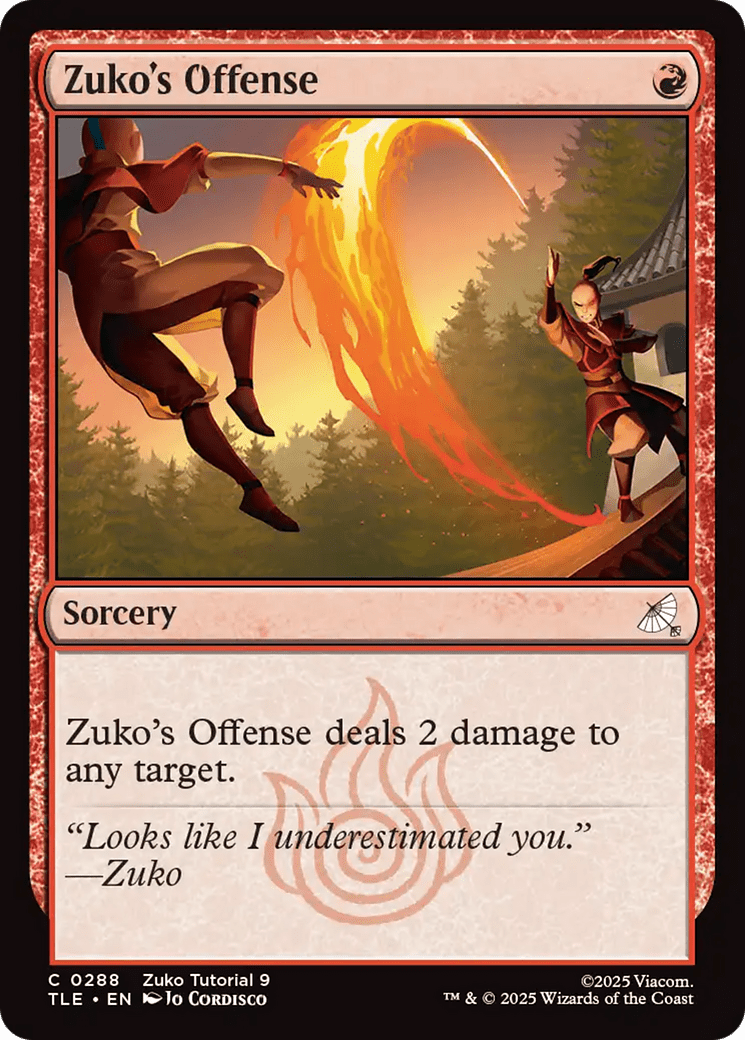 Zuko's Offense (0288) [Avatar: The Last Airbender: Eternal-Legal] MTG Single Magic: The Gathering  | Multizone: Comics And Games