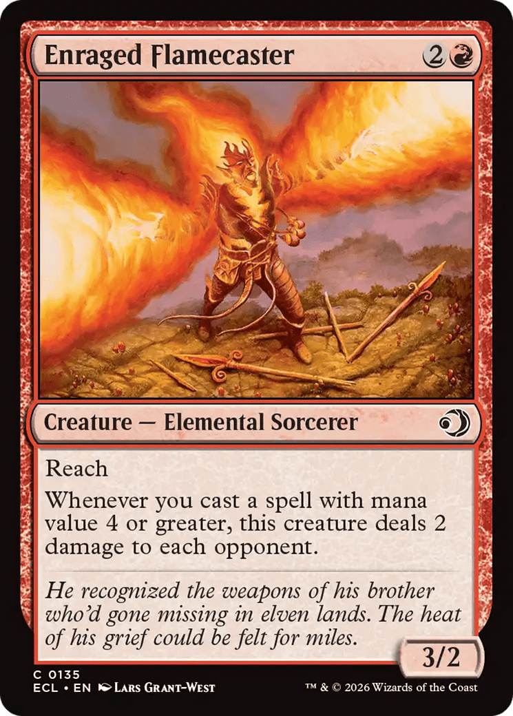Enraged Flamecaster [Lorwyn Eclipsed] MTG Single Magic: The Gathering  | Multizone: Comics And Games
