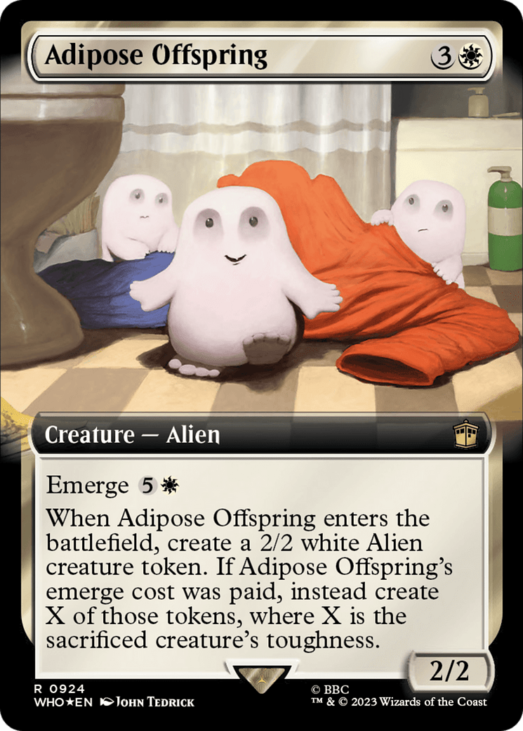 Adipose Offspring (Extended Art) (Surge Foil) [Doctor Who] MTG Single Magic: The Gathering  | Multizone: Comics And Games