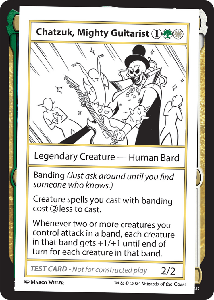 Chatzuk, Mighty Guitarist [Mystery Booster 2 Playtest Cards] MTG Single Magic: The Gathering  | Multizone: Comics And Games