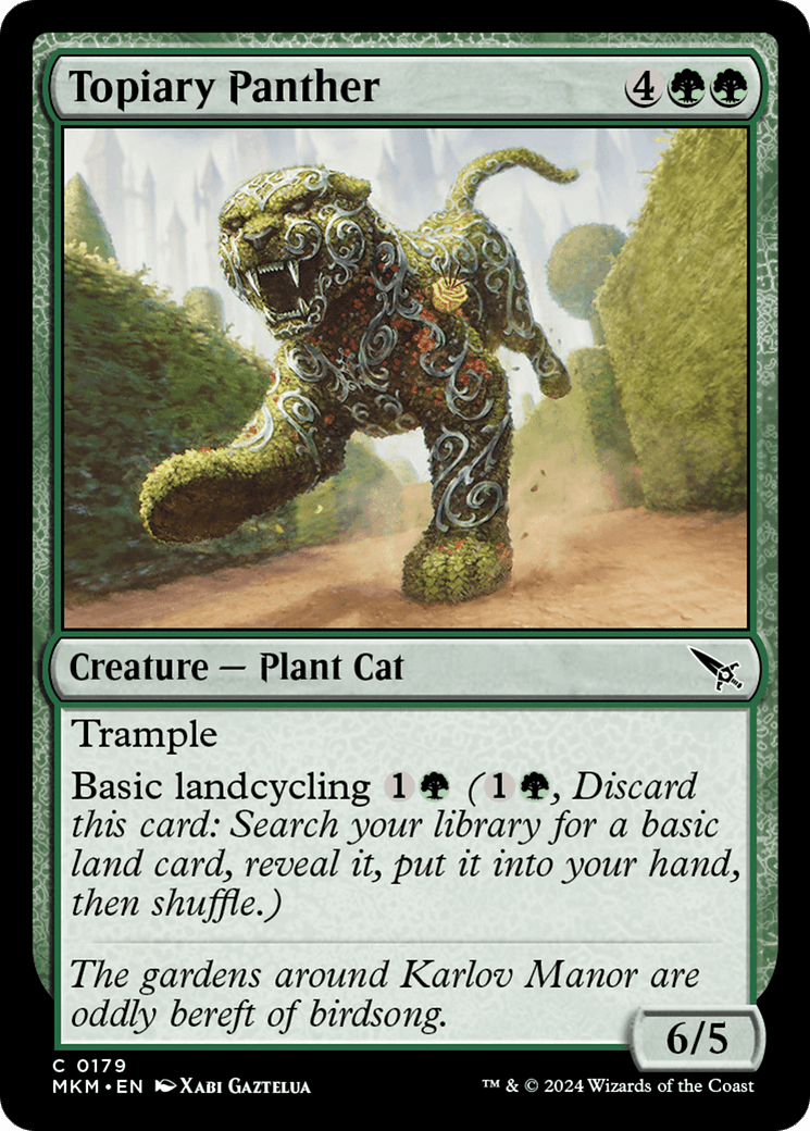 Topiary Panther [Murders at Karlov Manor] MTG Single Magic: The Gathering  | Multizone: Comics And Games