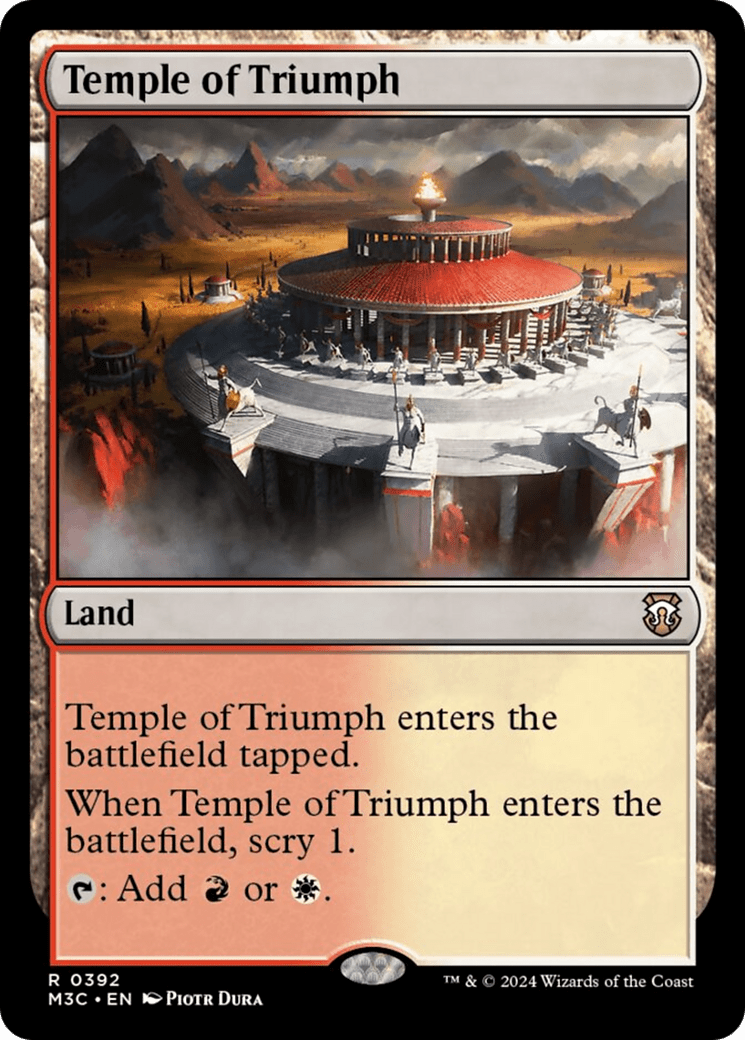 Temple of Triumph (Ripple Foil) [Modern Horizons 3 Commander] MTG Single Magic: The Gathering  | Multizone: Comics And Games