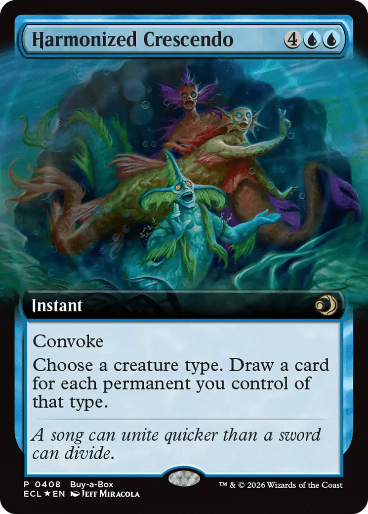 Harmonized Crescendo (Extended Art) (Buy-A-Box) [Lorwyn Eclipsed] MTG Single Magic: The Gathering  | Multizone: Comics And Games