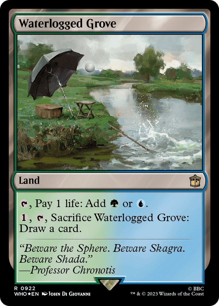 Waterlogged Grove (Surge Foil) [Doctor Who] MTG Single Magic: The Gathering  | Multizone: Comics And Games